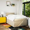 vidaXL Boxspringbett mit Matratze Creme 120x190 cm Stoff 3288146 Bild 4