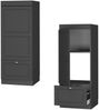 Mikrowellenschrank Fame-Line Anthrazit-Gold Landhaus 60 cm Vicco Bild 5
