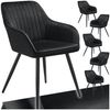 tectake Esszimmerstuhl Stuhl Marilyn, Samtoptik, gesteppt (Set, 6 St), Extra weicher Samtbezug mit stilvollem Steppmuster Bild 5