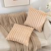 OKWISH Kissenbezüge 2er Set Flauschig Plüsch Deko Dekokissen Sofakissen Zierkissenbezüge, (2 Stück), 45x45cm Sofakissen Couchkissen Bezug Sofa Schlafzimmer Reißverschluss Bild 3