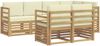 vidaXL Ecksofa Set mit Kissen 7 pcs Weiß und Creme 3391975 Bild 2