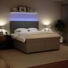 vidaXL Boxspringbett mit Matratze Hellgrau 180x200 cm Samt 3293278 Bild 5