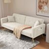 2-Sitzer Schlafsofa B 175 x T 64 x H 72 cm aus Sherpa mit verstellbarer Rückenlehne Bild 2