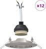 vidaXL Spotlight 12 pcs Silber 9 x 9 x 2,5 cm Metall 4108171 Bild 4