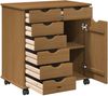 vidaXL Rollschrank Honigbraun 63,5 x 39 x 65,5 cm Massivholz Kiefer 42028376 Bild 4