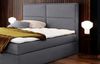 99rooms Charles Boxspringbett Velours JASMINE 140x200 cm Dunkelgrau Bild 3