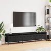 vidaXL TV-Schrank Schwarz 202x39x43,5 cm Kaltgewalzter Stahl 3307149 Bild 3