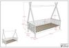 TIPI Bett 90x200 cm und seitlicher Umrandung, Kiefer massiv natur Bild 3