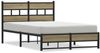 vidaXL Metallbett ohne Matratze Sonoma-Eiche 120x190 cm 4017269 Bild 2