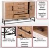 Kommode HWC-N30, Schrank Sideboard Highboard mit Türen und Schublade, Massiv-Holz MDF, 92x140x42cm Bild 2