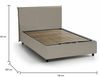Dmora Alia-Queensize-Bett, Stauraumbett mit Kunstlederbezug, 100 % Made in Italy, Öffnung vorne, geeignet für Matratze 120 x 190 cm, taubengrau Bild 3