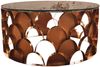 KAWOLA Couchtisch MEDINA Tisch Glas Gestell rosé gold 45 x 100 x 100 cm Bild 3