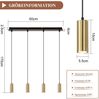 ZMH Pendelleuchte Esstisch Hängeleuchte 4 Flammig - Modern Industrial Hängelampe Gu10 Gold Schwarz Metall Esstischleuchte für Wohnzimmer Küche Café Esszimmer Schlafzimer Kücheninsel Bild 3