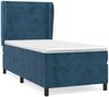 vidaXL Boxspringbett mit Matratze Dunkelblau 100x200 cm Samt 3129259 Bild 2