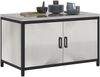 Küchenaufbewahrung, BuffetSchrank mit Regal Silber 90x50x53 cm Stahl Bild 3
