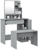 Schminktisch-Set, Frisiertisch Grau Sonoma 86,5x35x136 cm Bild 4