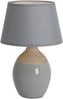 näve Tischleuchte Talia, ohne Leuchtmittel, Keramik, E14 max. 60W, Kippschalter, 2- farbiger Fuß (grau und natur) Bild 1