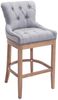 CLP 2er Set Barhocker Lakewood Stoff gepolstert,hellgrau antik-hell Bild 3