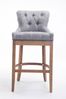 CLP 2er Set Barhocker Lakewood Stoff gepolstert,hellgrau antik-hell Bild 5