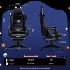 Dowinx Gaming Stuhl Süße Katze Edition Ergonomisch Lendenwirbelstütze PU-Leder Bild 2