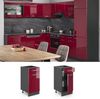 Küchenunterschrank R-Line Rot Hochglanz 40 cm , AP Eiche Vicco Bild 2