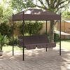 vidaXL Hollywoodschaukel mit Dach Kaffeebraun Stahl 4008900 Bild 3