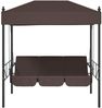 vidaXL Hollywoodschaukel mit Dach Kaffeebraun Stahl 4008900 Bild 5
