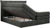 Boxspringbett 7-Zonen Taschenfederkernmatratze und Topper - PREMIUM-10-KING - 120x200cm - Dunkelgrau Stoff - H3 Bild 4