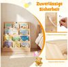 COSTWAY Kinderregal, 4 stufiges Kinderregal, mit mobiler Aufbewahrungswagen Bild 4