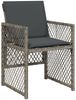 vidaXL Gartenstühle mit Kissen 4 Stk. Grau Poly Rattan 364951 Bild 4