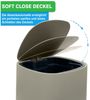 YourCasa Mülleimer YourCasa Mülleimer Bad [5L] Elegantes Design Badezimmer Kosmetikeimer, ABS Kunsstoff Bild 4