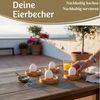 LS-LebenStil Eierbecher Nachhaltige Eihalter Holz 4´er Set Bambus Eierhalter Eibecher, (für das perfekte Frühstücksei auf dem Frühstückstisch, 4-tlg, Braun), natürliche Holzmaserung Bild 3