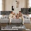 skølm 'Freki' Cloud Sofa 3 Sitzer, Vollschaumcouch mit Federkern und Vakuum-Kompression, kein Aufbau erforderlich, mit 3 Kissen, Cord grau Bild 4