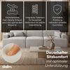 skølm 'Freki' Cloud Sofa 3 Sitzer, Vollschaumcouch mit Federkern und Vakuum-Kompression, kein Aufbau erforderlich, mit 3 Kissen, Cord grau Bild 2