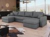 Mirjan24 'Kristofer U' Ecksofa, Cord dunkelgrau, 80 x 140 x 304 cm Bild 2