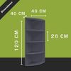 Coemo Eckregal Corner 120 aus Holz 4 Etagen Anthrazit Bild 5