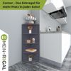 Coemo Eckregal Corner 120 aus Holz 4 Etagen Anthrazit Bild 4