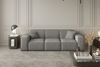 Sofaset Designersofa CELES 3-2-1 in Stoff Opera Velvet Silbergrau Bild 2