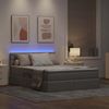 vidaXL Bett mit Stauraum und LED mit Matratze Taupe 140 x 200 cm Stoff 3371214 Bild 5