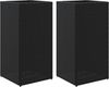 vidaXL Pflanzkübel 2 Stk. Schwarz 40x40x80 cm Poly Rattan 3210519 Bild 2
