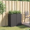 vidaXL Pflanzkübel 2 Stk. Schwarz 40x40x80 cm Poly Rattan 3210519 Bild 3