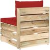 vidaXL Modulares Mittelsofa mit Kissen Grün Imprägniertes Holz 3074513 Bild 4