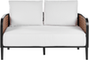 2-Sitzer Sofa mit Sesseln MONTEFALCO Metall Weiß Bild 4
