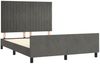 vidaXL Bettgestell mit Kopfteil Dunkelgrau 140x200 cm Samt, Härtegrad: H2 [3125880] Bild 4