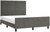 vidaXL Bettgestell mit Kopfteil Dunkelgrau 140x200 cm Samt, Härtegrad: H2 [3125880] Bild 3