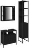 vidaXL Badezimmermöbel-Set 3 pcs Schwarz Eichen-Optik Holzwerkstoff 3334395 Bild 2