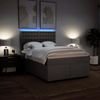 vidaXL Boxspringbett mit Matratze Taupe 160x200 cm Stoff 3292857 Bild 5