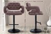CLP Barhocker Dublin Stoff höhenverstellbar und drehbar,braun schwarz Bild 2