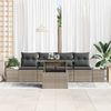 vidaXL Sofa Set mit Kissen 5 pcs Grau Poly-Rattan 3349085 Bild 3