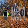 Garten-Pavillon Klappbar 3×3 m | Premium UV-/PVC-Schutz | Robuste BRIMO-Konstruktion | Schneller Aufbau ohne Werkzeug - ohne Wände - Orange Bild 2